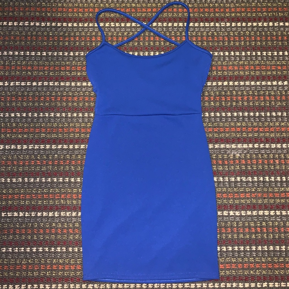 Blue strap dress